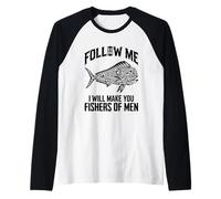 Seguimi e Ti farò Pescatori di Uomini Maglia con Maniche Raglan