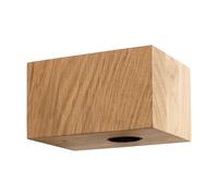 Segula applique Cozy, rovere oliato, forma cubica, E27 80301