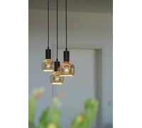 SEGULA Lampada a sospensione Madox 3X Wave, nero, acciaio, E27 Segula