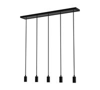 SEGULA Lampada a sospensione Madox 5X Wave, nero, acciaio, E27 Segula