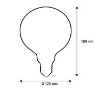 Segula LED Fire Flame Line E27 1W G125 trasparente sospesa 1800K 55798