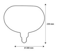 Segula LED Floating Cage nero Oval300 E27 5W dimmerabile 2.200 K Segula