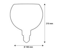 SEGULA LED Floating Filo nero G180 E27 5W 2.200 K dimmerabile Segula