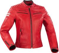 Segura Funky Giacca donna moto in pelle, rosso, Taglia 38