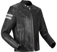Segura Romeo Giacca in pelle da moto, Bianco/nero, Taglia XXL