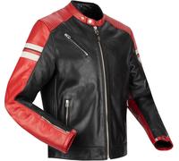 Segura Romeo, giacca di pelle impermeabile XL male Nero/Rosso