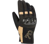 Segura Russell Guanti da moto da donna, nero-beige, taglia L per donne