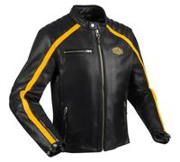 Segura Formula Giacca di pelle da moto, nero-giallo, taglia S per maschi