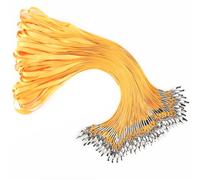 Segus Cordino da Collo, 50 Pezzi Laccio Portachiavi, Cordini Porta Badge da Collo, Lanyard con Gancio Girevole, per Impresa, Scuole, Ospedali (Giallo)