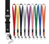 Segus Cordino del Collo 10 Pezzi, Laccio con Fibbia Aragosta Rimovibile, Porta Badge da Collo, Accessori per Chiavi, Fischietti, Carte d'identità, Impresa, Scuole e Ospedali, Ufficio, Colori Multipli