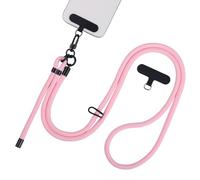 Segus Cordino per Cellulare, 1 Pezzo 8mm Laccio Telefono Regolabile, Tracolla Porta Cellulare Donna, con 2 Patch, Universale e Rimovibile, Adatto a Tutti Gli Smartphone (Rosa)