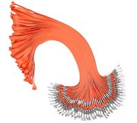 Segus Laccetti Porta Badge, 50 Pezzi Lanyard, Cordino Porta Badge da Collo, Laccio Portachiavi, Accessori per Impresa, Scuole, Visita (Arancione)