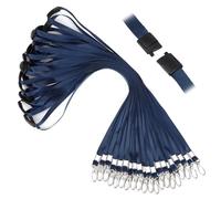 Segus Lanyard, 20 Pezzi Laccetti Porta Badge con Chiusura a Strappo di Sicurezza e Gancio Girevole, Cordini Porta Badge da Collo per Ospedali, Impresa (Blu Scuro)
