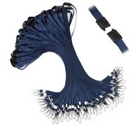 Segus Lanyard, 50 Pezzi Laccetti Porta Badge con Chiusura di Sicurezza e Gancio Girevole, Cordini Porta Badge da Collo per Ospedali, Impresa (Blu Scuro)