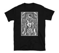 SEGY8876S Cult Tarot Card Unholy Burning Church Occult Death Metal T-Shirt Black XXL