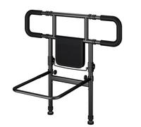 SEHAUSEU Sponda per letto pieghevole per anziani e donne incinte, con sponda estraibile, altezza 79-97 cm, larghezza 83-109 cm, borsa portaoggetti e cintura di sicurezza