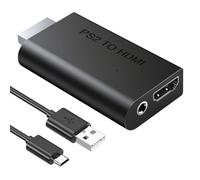 Sehawei Adattatore PS2 a HDMI, P2 Convertitore HDMI Componente con Uscita Audio 3,5 mm e Cavo da 50 cm per TV Monitor Retro Gaming HDTV, 480i/480P/576i/576P/720P/1080i Modalità