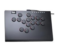 Sehawei Arcade Fight stick ,16 Keys Aluminum Alloy Game Leverless Controller,Street Fight keypad with Turbo Functions & Custom RGB per PS4/Switch/PC/PS3/Steam , Support Hot Swap & SOCD（M16 Plus Black）