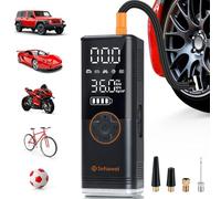 Sehawei Compressore Aria Portatile Auto, Portable Electric Air Compressor 150 PSI, 20000mAh Portable Air Pump con Dual LCD Screen,Mini Compressore con Luce LED per Auto,Bici,Moto,Pallone