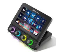 Sehawei Stream Controller Deck,4 Customized buttons,Touch-bar,Macro Pulsanti LCD Personalizzabili per Attivare Azioni in OBS,Twitch,YouTube, per Live-Streaming,Editing di Foto e Video (Windows/Mac)