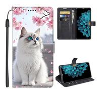SEHEYA Cover per Honor X6B 4G Custodia a Libro con Bello Motivo 3D Pieghevoli Borsa Portafoglio Flip Case 3 Tasche Interne Fibbia Magnetica Caso, Gattino