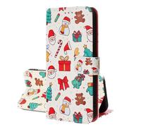 SEHEYA Cover per Samsung Galaxy A42 5G Custodia Portafoglio a Libro con Natalizio Pieghevoli Libretto Flip Case 3 Tasche Interne Fibbia Magnetica Protezione Caso, Regalo di Natale