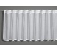 Sehlbach Tenda bistrot Batist uni, Bianco, 140 x 45 cm, Traslucida, Tessuto trasparente, Montaggio semplice, Certificato Oeko-Tex