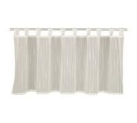 Sehlbach Tenda bistrot Struktur uni, Bianco, 140 x 48 cm, Tessuto trasparente, Aspetto elegante, Montaggio semplice, Certificato Oeko-Tex