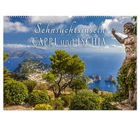 Sehnsuchtsinseln Capri und Ischia (Wandkalender 2026 DIN A2 quer), CALVENDO Monatskalender: Träume vom azurblauen Meer begleiten Sie durch das Jahr