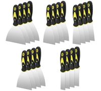 SEHOI Set di 20 coltelli da stucco da 1, 2, 3, 4, 12 cm, coltelli in acciaio inox, raschietti per coltelli in metallo con manici antiscivolo per finitura di cartongesso, raschiatura intonaco