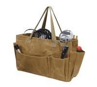 Sehuby Borsa di stoccaggio dei vasi di campeggio della tela di grande capacità con i materiali resistenti all'acqua e la maniglia per la cottura all'aperto, cachi