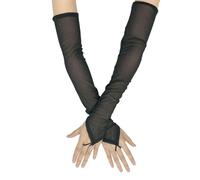 Sehuby Guanti lunghi in tulle senza dita da donna eleganti maniche trasparenti per braccia da sposa per opere e cosplay feste a tema anni '20