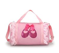 SEHXIM Zaino da ballo carino per balletto con tutù e abito da ballo borsa da ballo per ragazze impermeabile piccolo borsone per bambini borse da ballo, rosa, 10.2 inches * 12.5 inches * 5.1 inches
