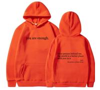 Sei abbastanza felpa con cappuccio, caro uomo dietro Mir Hoodie, Alla gente dietro di me - Il mondo è UN posto migliore felpa, Colore: arancione., XL