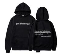 Sei abbastanza felpa con cappuccio, caro uomo dietro Mir Hoodie, Alla gente dietro di me - Il mondo è UN posto migliore felpa, Nero , s