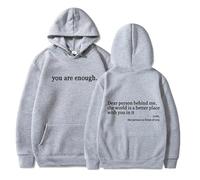 Sei abbastanza felpa con cappuccio, caro uomo dietro Mir Hoodie, Alla gente dietro di me - Il mondo è UN posto migliore felpa, grigio., XL