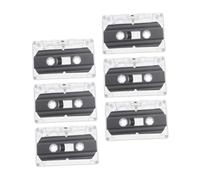 Sei Audiocassette Vergini Registrabili da 30 Minuti Custodia | Plastica Resistente, Custodia Rigida Trasparente, Registrazione Audio Nitida, Quindici Minuti per Lato, Formato Portatile