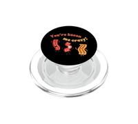 Sei Bacon Me Crazy Cute Funny Bacon PopSockets PopGrip per MagSafe