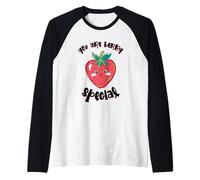 Sei Berry Special Strawberry Cute Fun Maglia con Maniche Raglan