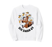 Sei cigni Divertenti 61 Meme New Gen Alpha Slang Six One Hands Felpa