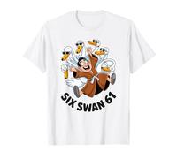 Sei cigni Divertenti 61 Meme New Gen Alpha Slang Six One Hands Maglietta