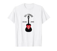 Sei Corde, Un Solo Amore - Regalo per Chitarristi Maglietta, Uomo, Bianco, L