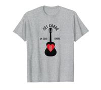 Sei Corde, Un Solo Amore - Regalo per Chitarristi Maglietta, Uomo, Grigio Melange, 3XL
