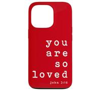 Sei così amato John 3 16 (Solo indietro) Tipografia cristiana Custodia per iPhone 13 Pro