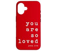Sei così amato John 3 16 (Solo indietro) Tipografia cristiana Custodia per iPhone 16