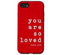 Sei così amato John 3 16 (Solo indietro) Tipografia cristiana Custodia per iPhone SE (2020) / 7/8