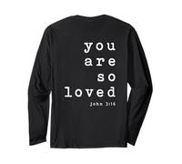 Sei così Amato John 3 16 (Solo Indietro) Tipografia Cristiana Maglia a Manica