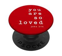 Sei così amato John 3 16 (Solo indietro) Tipografia cristiana PopSockets PopGrip Adesivo