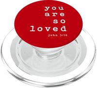 Sei così amato John 3 16 (Solo indietro) Tipografia cristiana PopSockets PopGrip per MagSafe