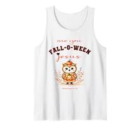 Sei Falloween Gesù Cristiano Halloween Carino Gufo Floreale Canotta